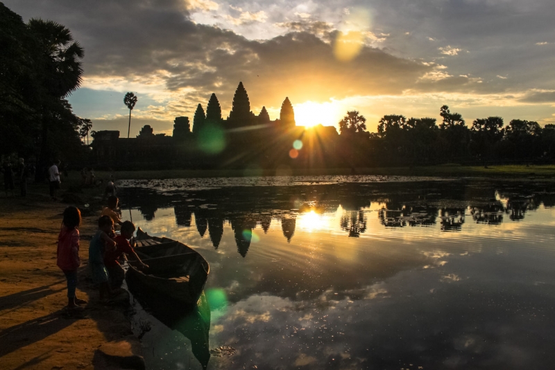 Image result for Watch the sun rise over Angkor Wat