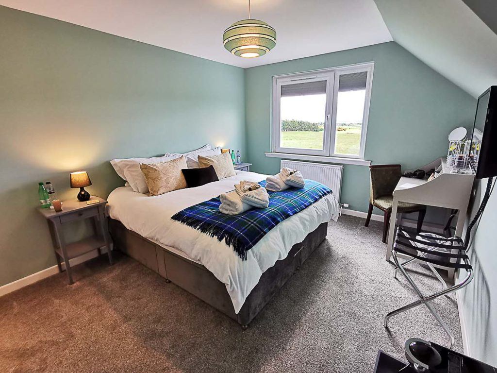 Double room at HeartSeed House Bed and Breakfast in Dornoch, Scotland.