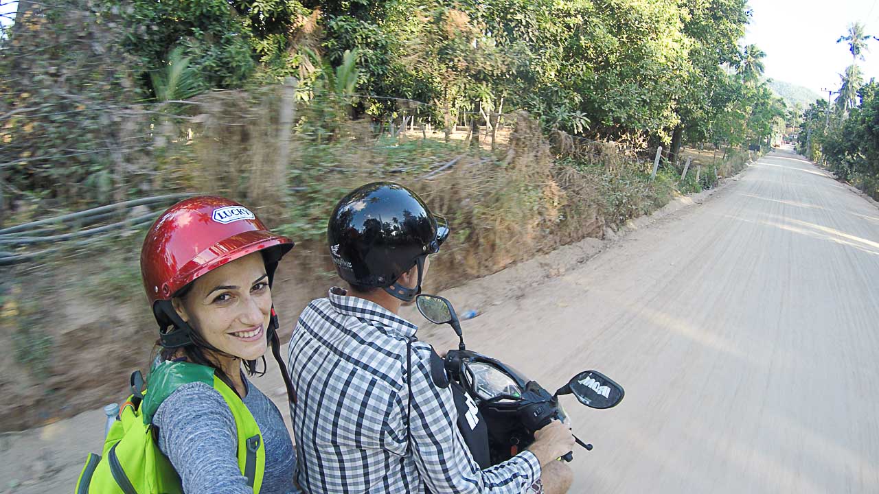 Renting a motorbike is the best way to get around Koh Tao.